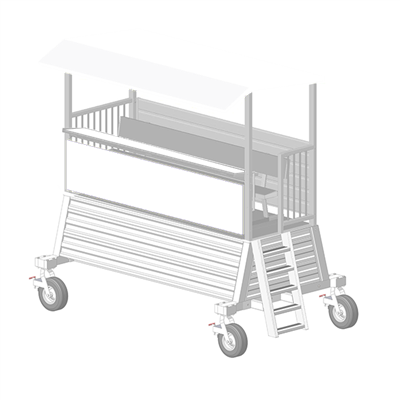 Custom DONKEY-2 - Portable 4' High Elevated Press Box (Storage)