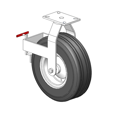 16" Fixed Wheel, Foam-Filled w/Brake